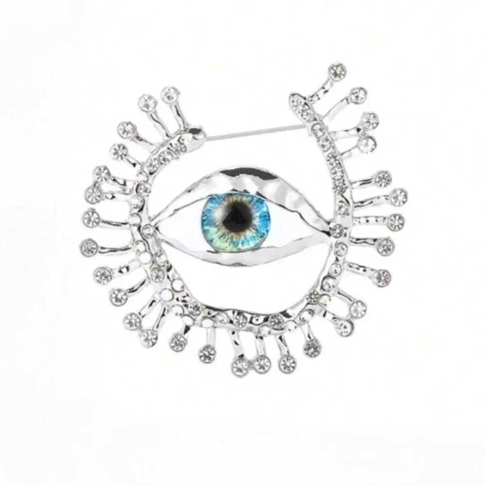 Silver Eye Brooch N1807